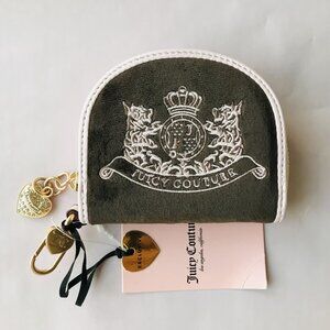 Juicy Couture Classic Scottie Dog  Half Moon ZA w Inside Card Case  Mirror NWT